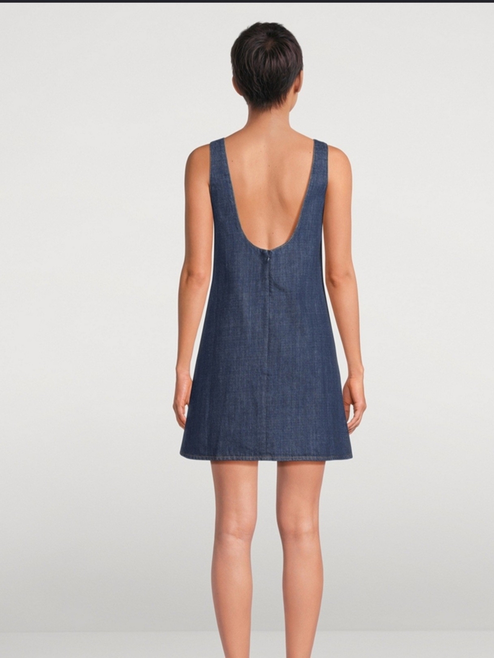 Rachel Zoe Indigo Backless Denim Mini Dress New Without Tags